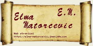 Elma Matorčević vizit kartica